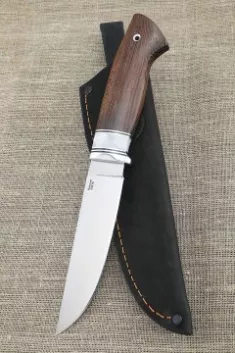 Нож Барс 95х18 рукоять акрил белый и венге