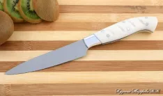 Кухонный нож Шеф № 2 сталь 95Х18 рукоять акрил белый