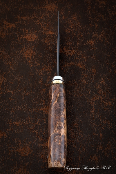 Нож Гепард Р18 карельская береза коричневая