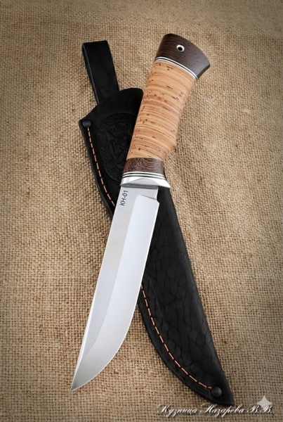 Нож "Овод" сталь КН-01, рукоять береста