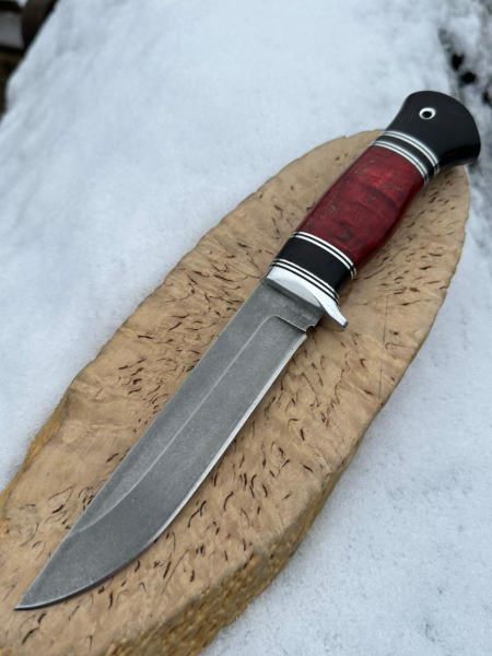 Нож "Пехотинец" сталь К340, рукоять карельская береза красная (распродажа)