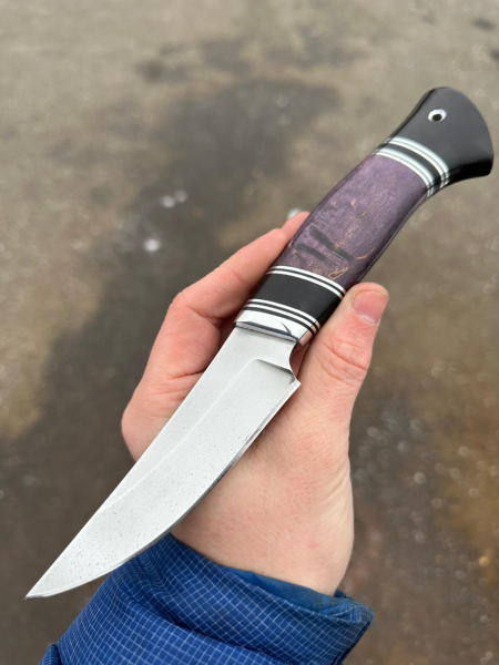 Нож "Лань" сталь У8А , рукоять карельская береза фиолетовая (распродажа)
