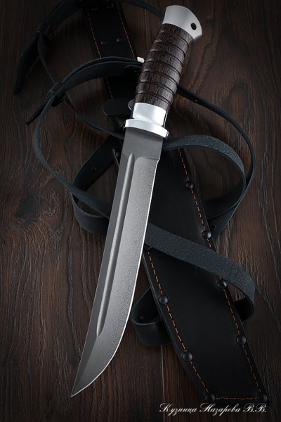 Нож Пластун (казачий пластунский нож) х12мф венге дюраль (NEW)