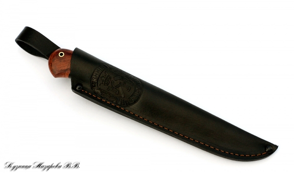 Нож Рыбак ELMAX мельхиор наборная бубинга черный граб
