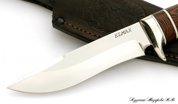 Нож Варан ELMAX мельхиор наборная венге