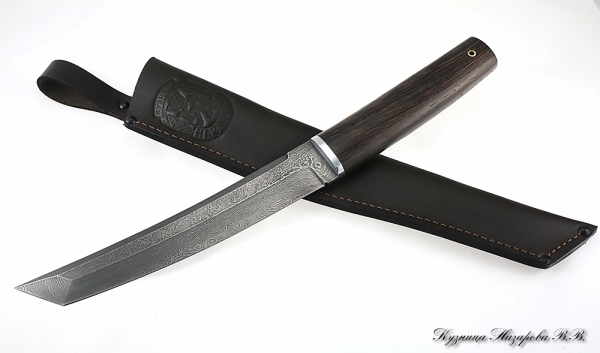 Knife Tanto big Damascus dolny wenge