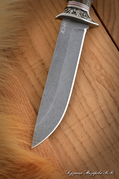 Knife Infantryman K340 Artificial stone Rosewood nickel silver