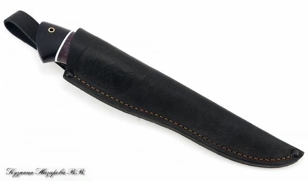 Нож Мурена х12мф черный граб стабилизированная карельская береза (фиолетовая)