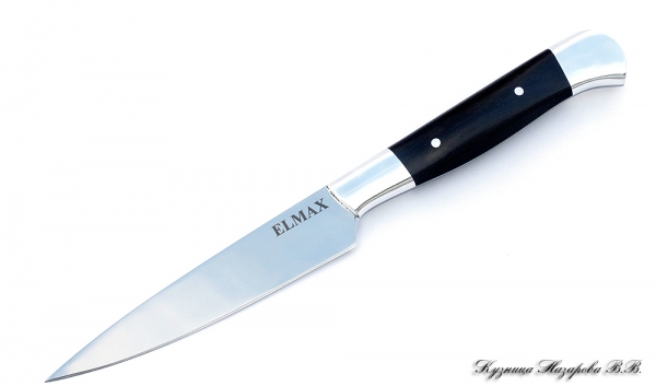 Кухонный нож Шеф-Повар №8 Elmax цельнометаллический черный граб дюраль