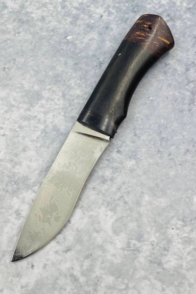 Нож "Ангара" сталь D2, рукоять черный граб и карельская береза фиолетовая (распродажа)