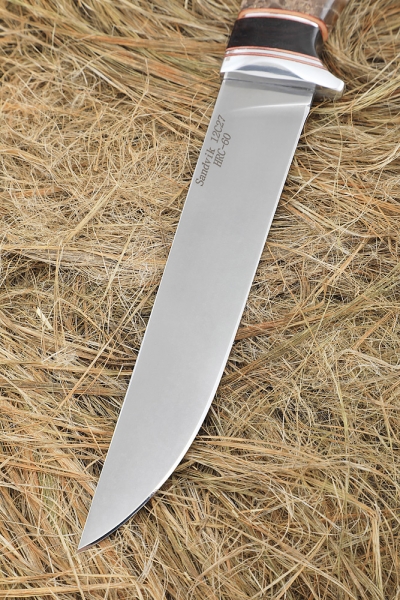 Нож Кардинал 2 Sandvik рукоять черный граб карельская береза коричневая