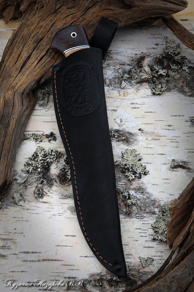 Нож Варан дамаск волнистый береста