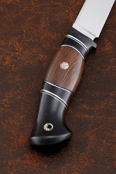 Нож Овод Х12МФ рукоять карбон венге черный граб (New)