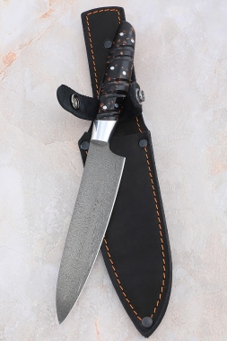 Нож Шеф № 3  сталь Х12МФ рукоять акрил коричневый (NEW)
