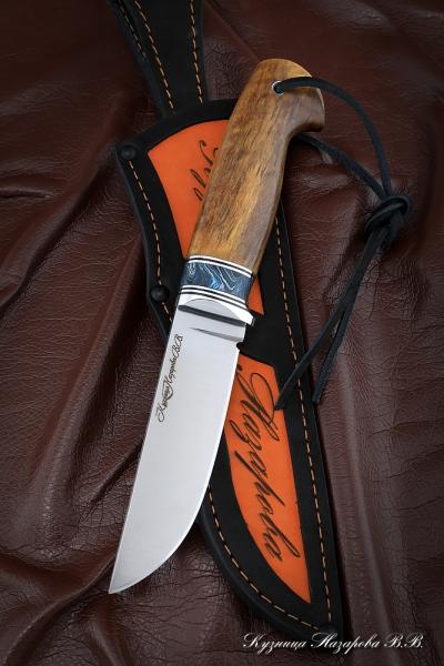 Нож Беркут 2 сталь Х12МФ - сатин рукоять карельская береза акрил
