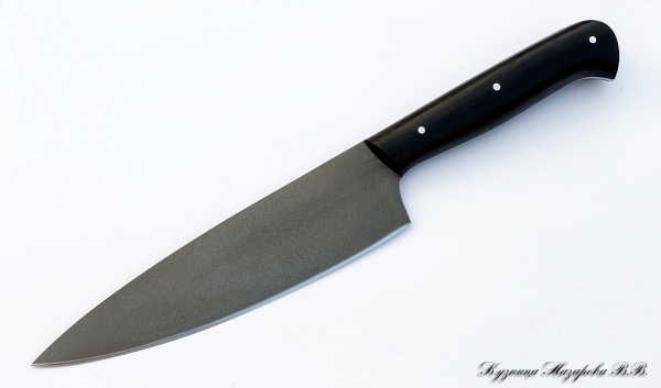 Кухонный нож Шеф-повар средний Х12МФ черный граб