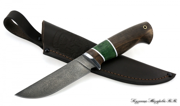 Нож Штык ХВ-5 стабилизированная карельская береза (коричневая+зеленая)