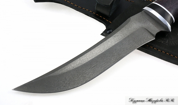 Нож Спецназ х12мф черный граб стабилизированная карельская береза (фиолетовая)