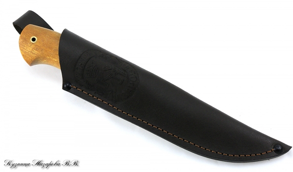 Нож Сокол ХВ-5 стабилизированная карельская береза (янтарная+фиолетовая)