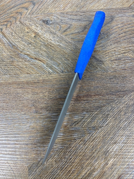 Нож Пехотинец х12мф, рукоять резинопласт синий