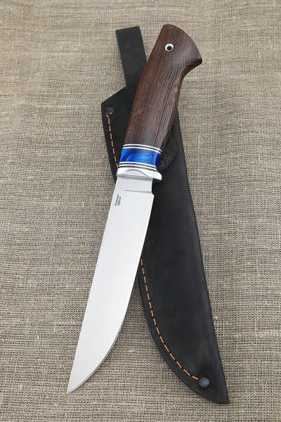 Zasapozhny knife 95x18 handle acrylic blue and wenge