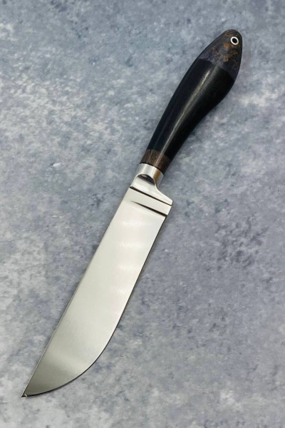 Нож Узбекский сталь х12мф, рукоять черный граб и карельская береза (распродажа)