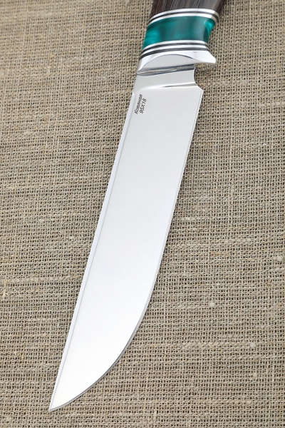 Нож Овод 95х18 рукоять акрил зеленый и венге (NEW)