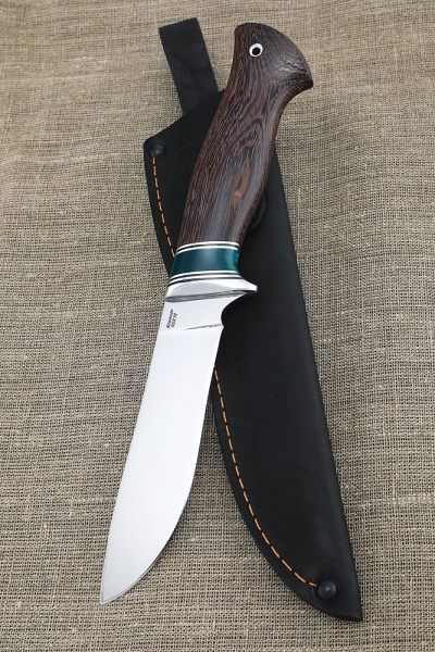 Hangar knife 95x18 handle acrylic green and wenge