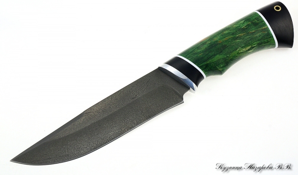 Нож Оса х12мф черный граб стабилизированная карельская береза (зеленая)
