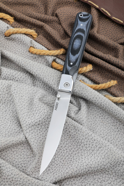 Нож складной филейный сталь N690 , накладки G10 серые