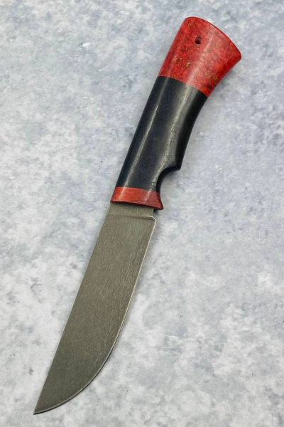 Нож "Барс" сталь х12мф, рукоять карельская береза красная и черный граб (распродажа)