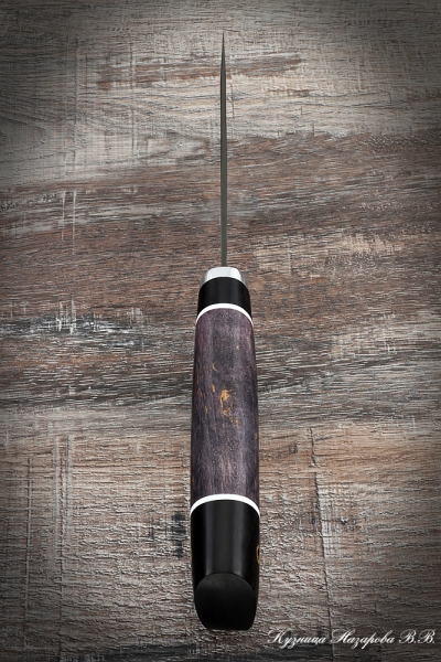 Hunting knife Golden Eagle H12MF black hornbeam stabilized Karelian birch (purple)