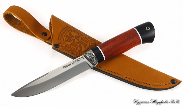 Нож Скиф S390 мельхиор черный граб падук