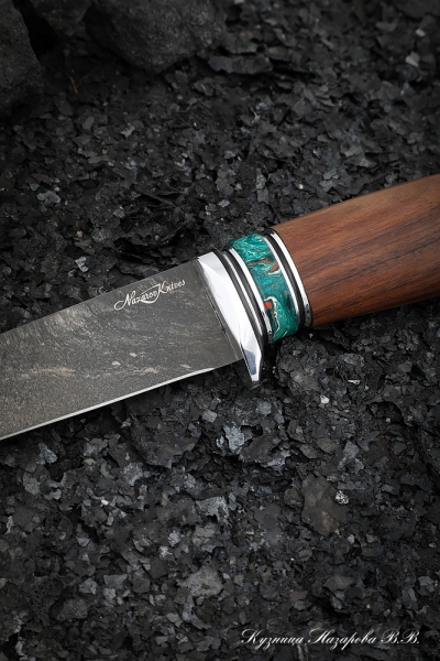 Killer Whale knife medium fillet H12MF rosewood acrylic green