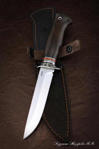 Нож Пехотинец сталь N690 венге акрил мельхиор