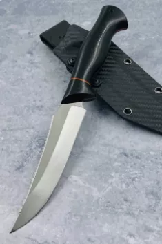 Нож "Рыбак" сталь AUS-10, рукоять G10 черная с кайдексом (распродажа)